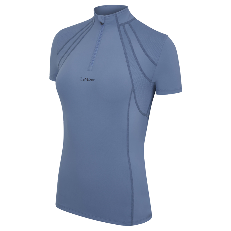 LeMieux Mia Mesh Short Sleeve Base Layer - Ice Blue-1