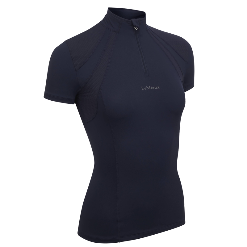 LeMieux Mia Mesh Short Sleeve Base Layer - Navy-1
