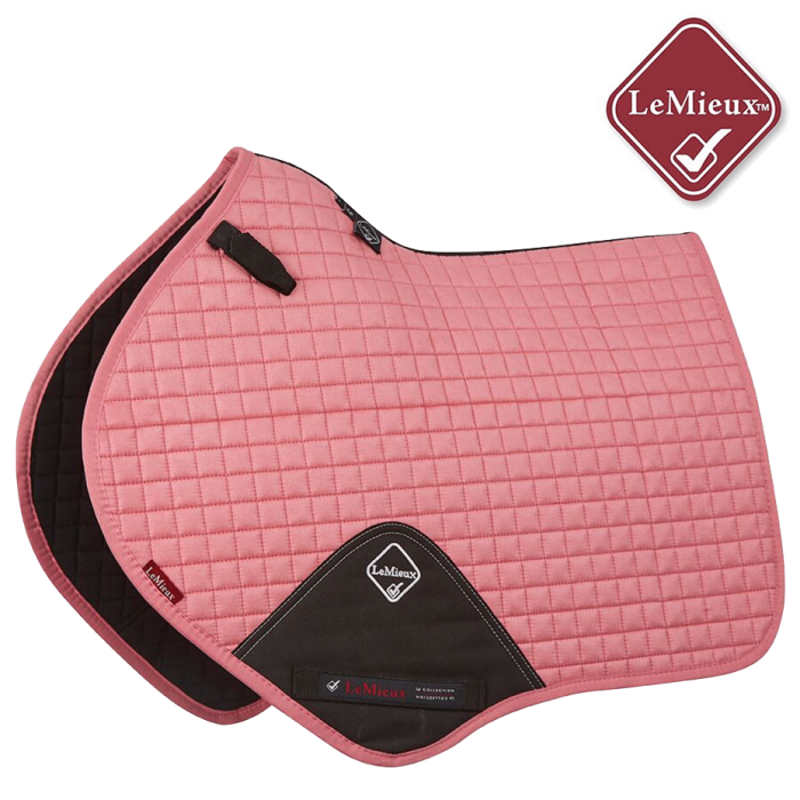 LeMieux Prosport Suede Close Contact Square - Blush Pink-1