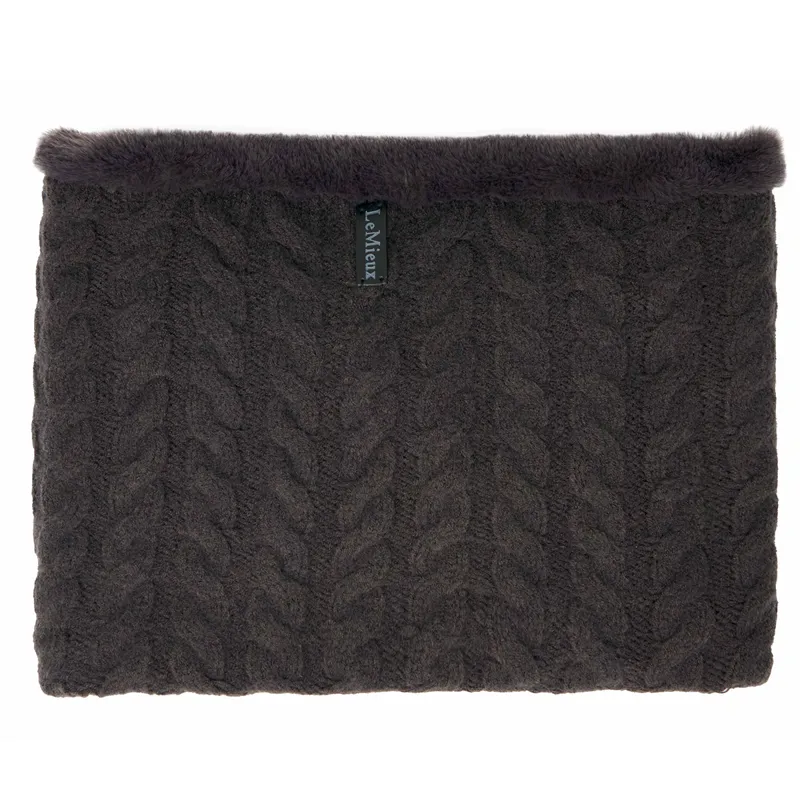 LeMieux Cable Knit Snood - Liquorice-2