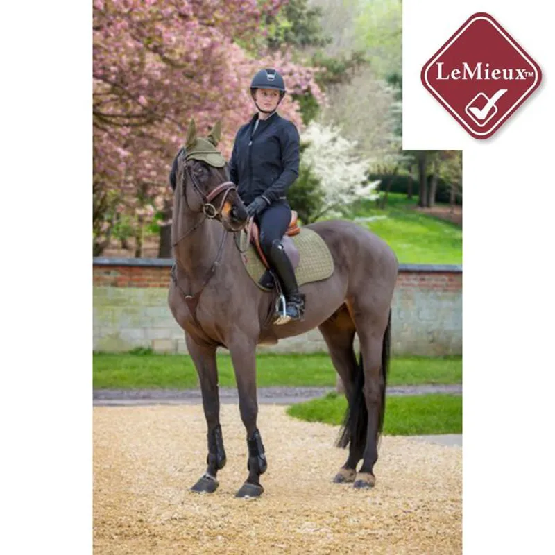 LeMieux Prosport Suede Close Contact Square - Olive