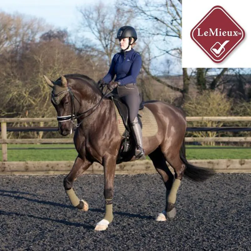 LeMieux ProSport Suede Dressage Saddlepad - Olive-1