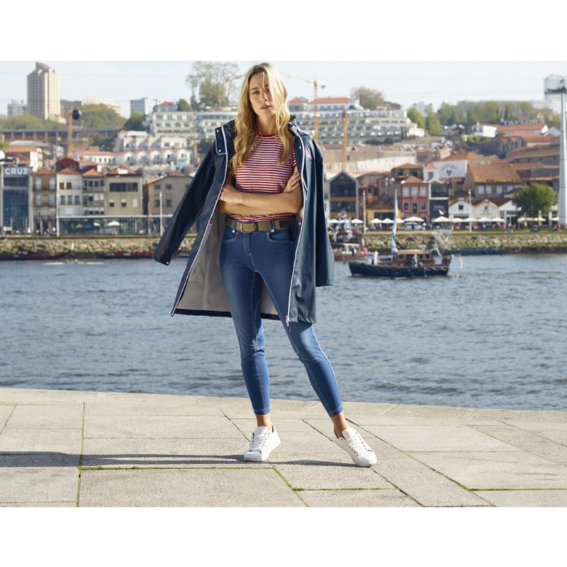 Horseware Linny Long Rain Jacket - French Navy-3