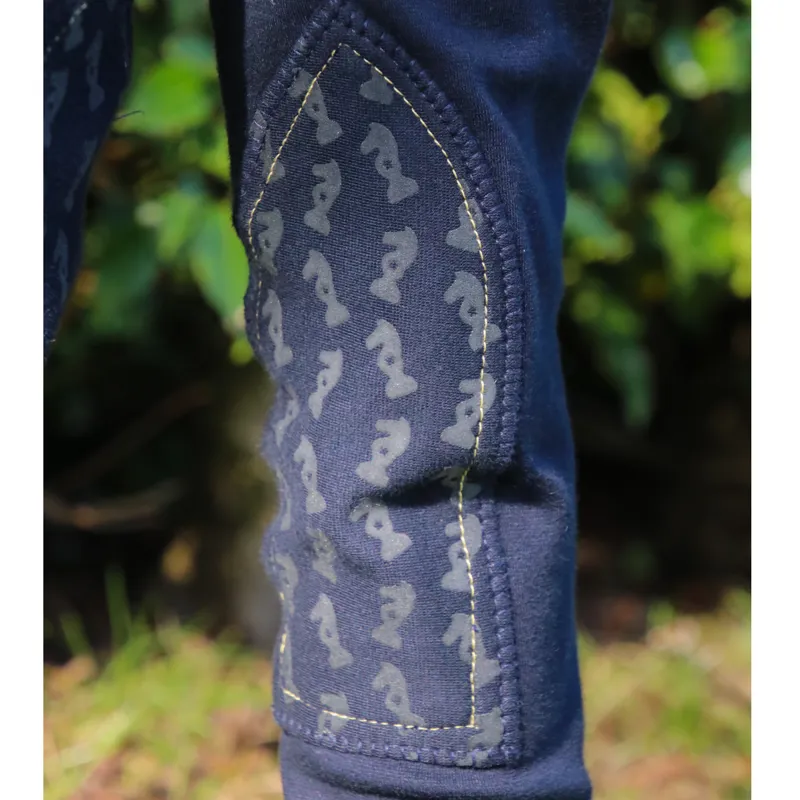 Little Knight Be Brave Tots Jodhpurs - Navy/Yellow-3