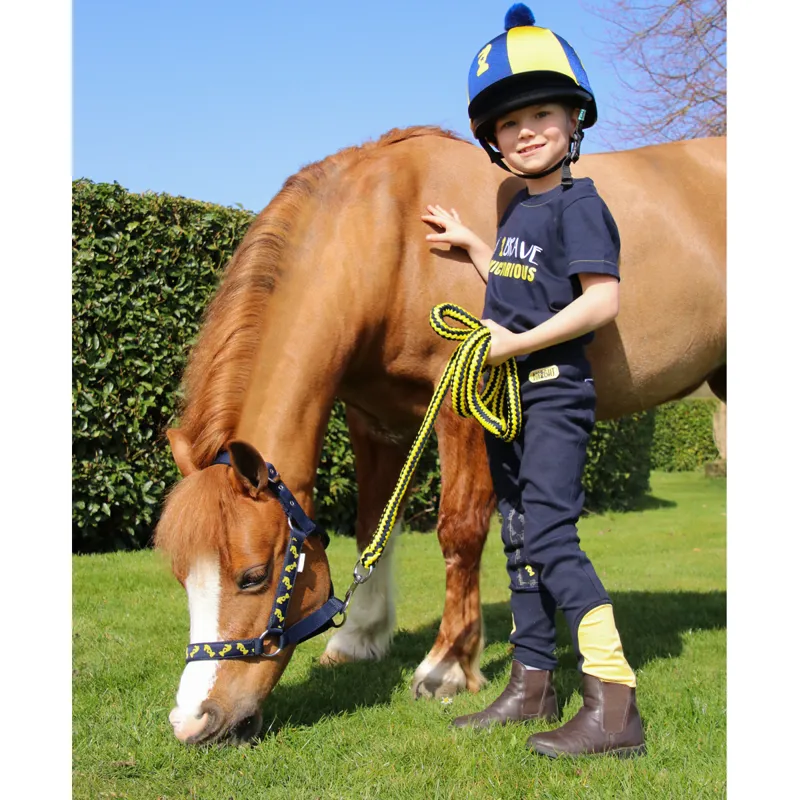 Little Knight Be Brave Tots Jodhpurs - Navy/Yellow