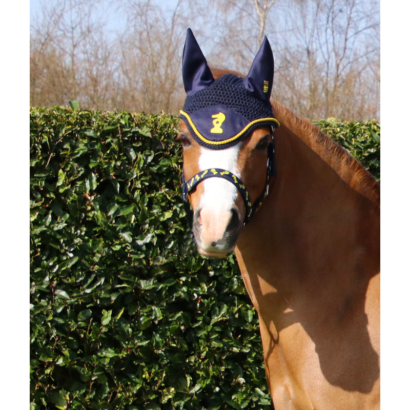 Little Knight Lancelot Fly Veil - Navy/Yellow-2