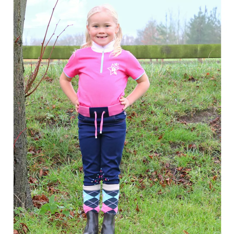 Little Rider I Love My Pony Collection Pull On Breeches - Denim-2