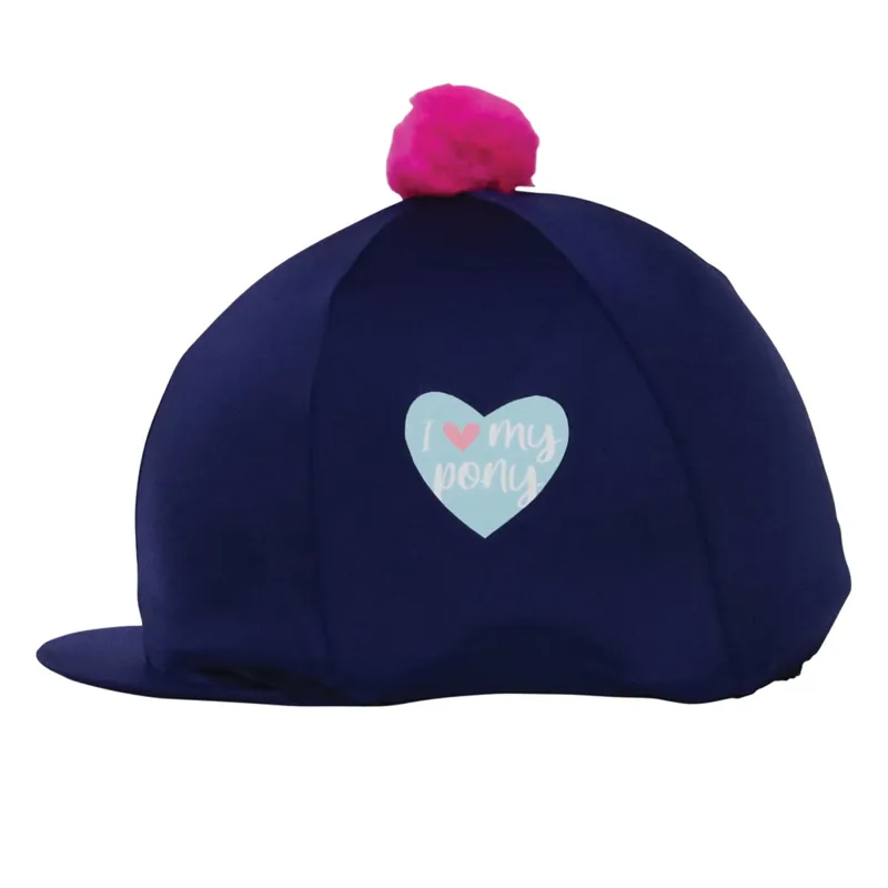 Little Rider I Love My Pony Collection Hat Cover - Navy/Pink