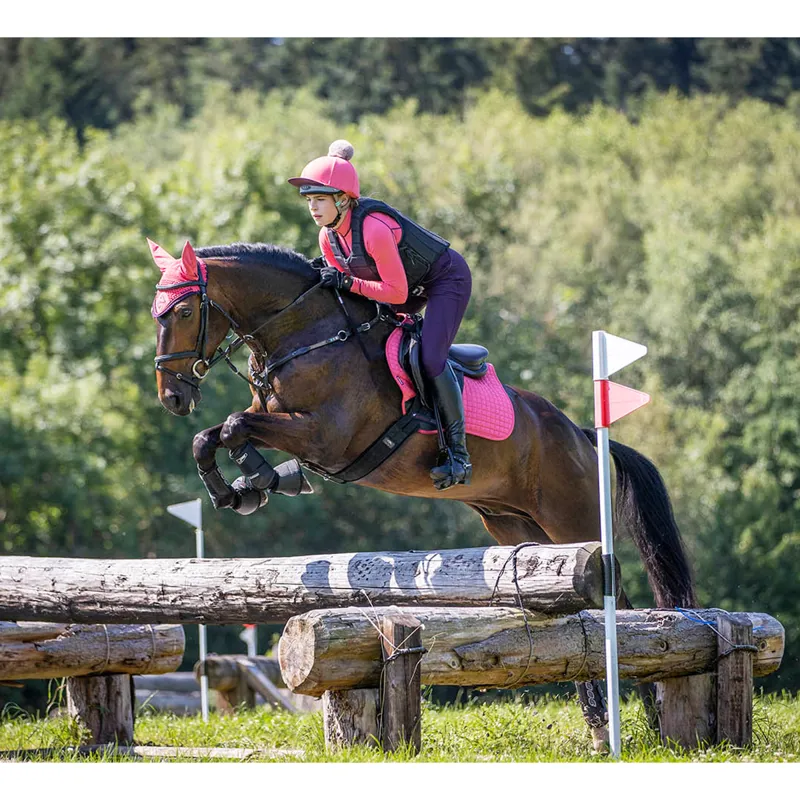 LeMieux Suede Close Contact Square - Papaya-3