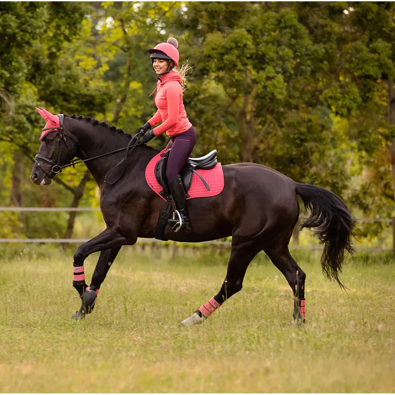 LeMieux Suede Close Contact Square - Papaya-2