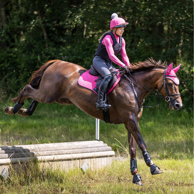 LeMieux Suede Close Contact Square - Watermelon-3
