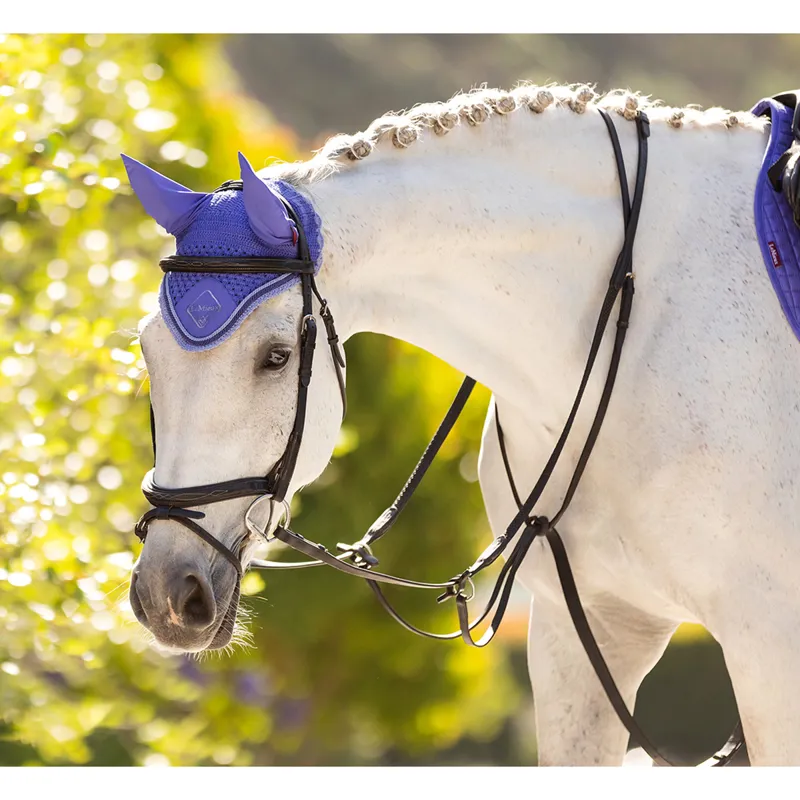 LeMieux Classic Lycra Fly Hood - Bluebell-3