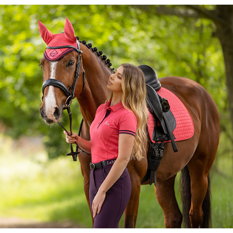 LeMieux Classic Lycra Fly Hood - Papaya-3