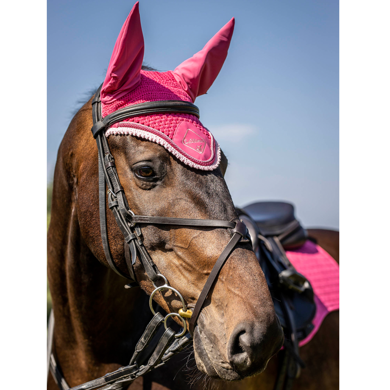 LeMieux Classic Lycra Fly Hood - Watermelon-3