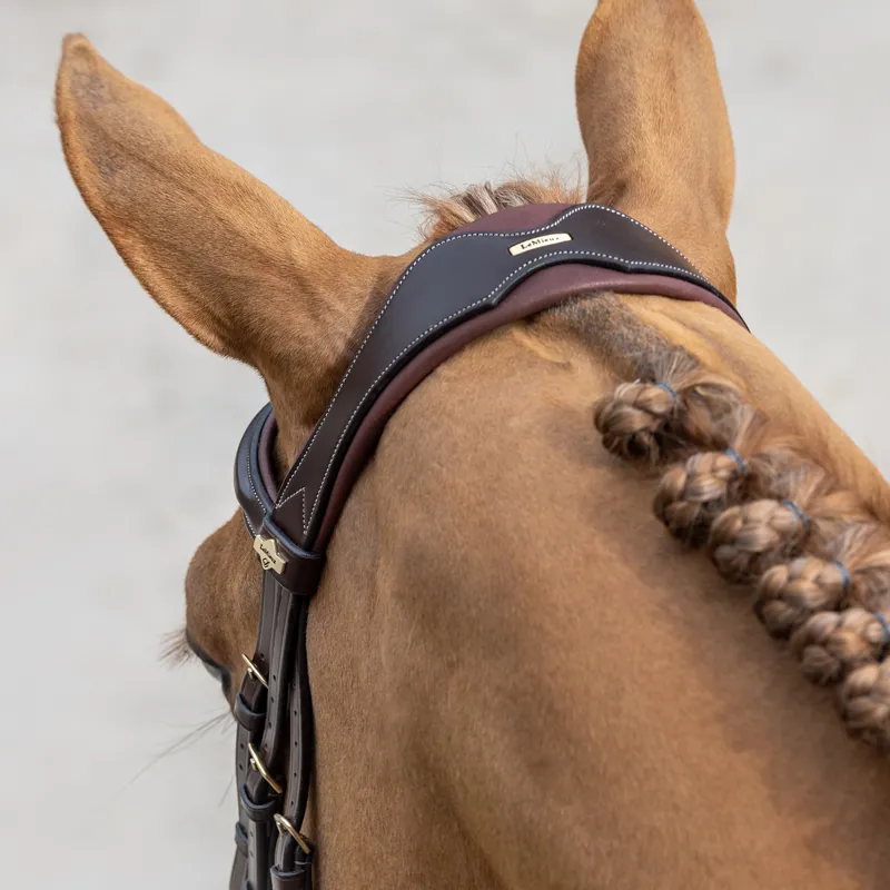 LeMieux Competition Flash Bridle - Havana-4