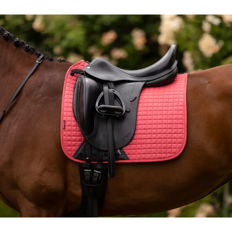 LeMieux Suede Dressage Square - Papaya-1