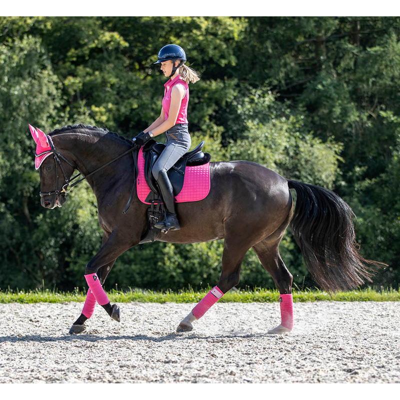 LeMieux Suede Dressage Square - Watermelon-2