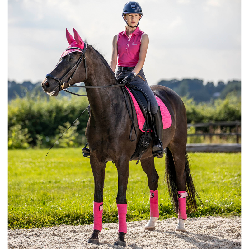 LeMieux Suede Dressage Square - Watermelon-3