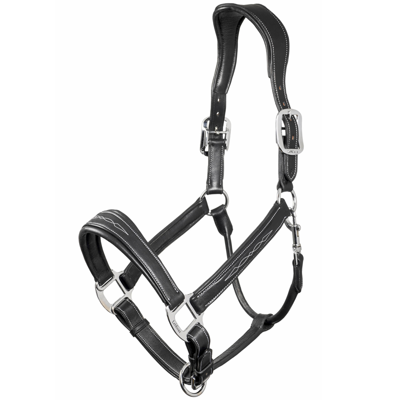 LeMieux Leather Stitch Headcollar - Black