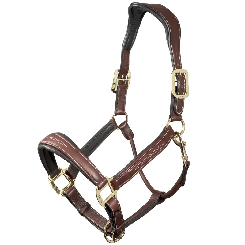 LeMieux Leather Stitch Headcollar - Brown