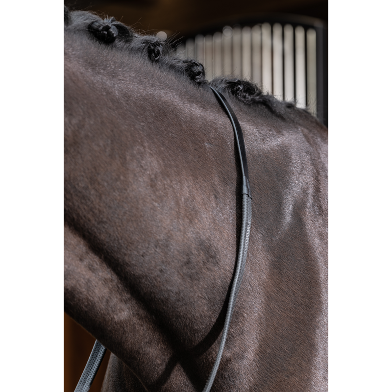 LeMieux Rubber Reins - Black/Black-1
