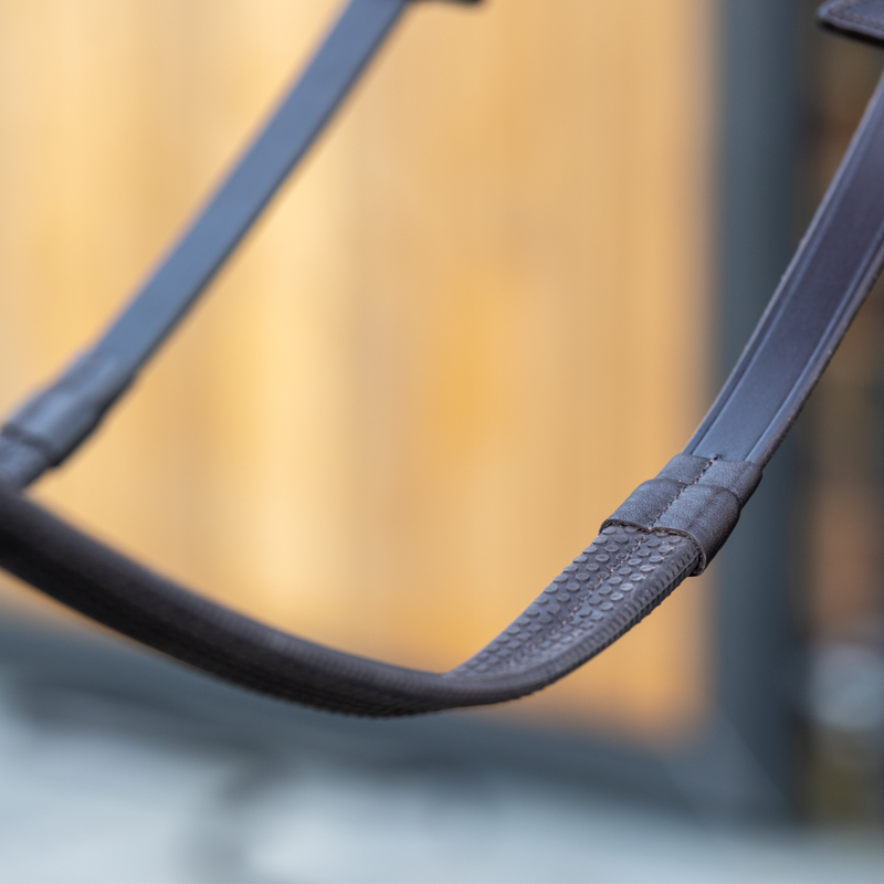 LeMieux Rubber Reins - Brown/Brown-2