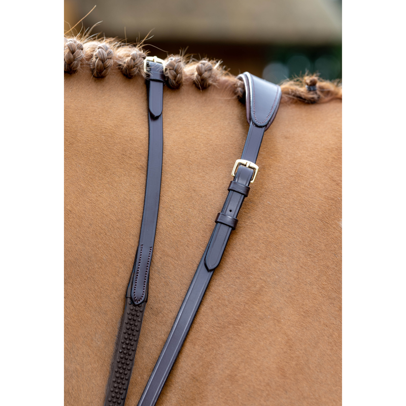 LeMieux Soft Rubber Reins - Brown/Brown-1