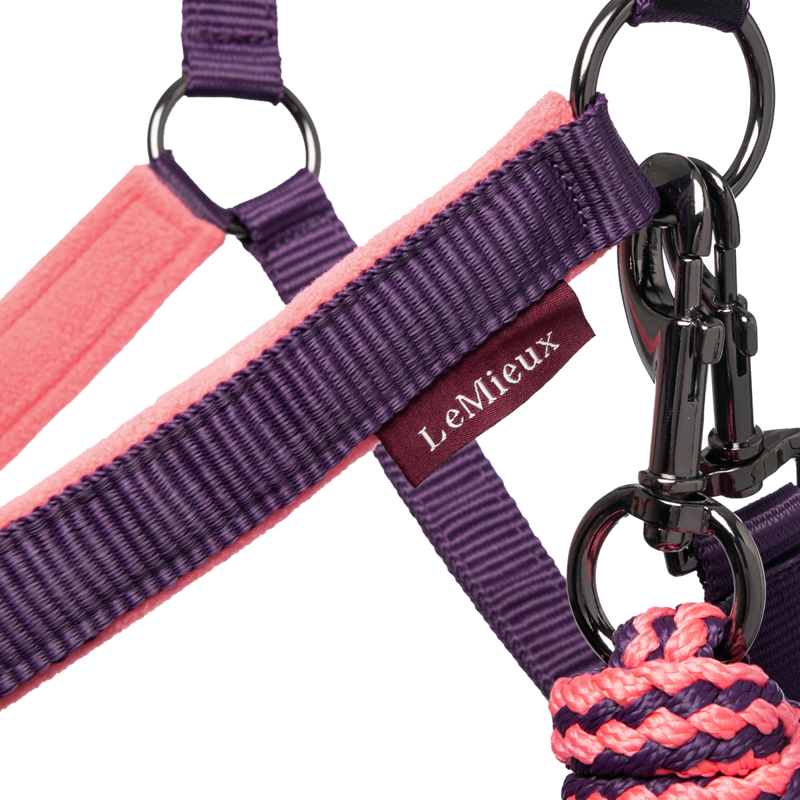 LeMieux Vogue Fleece Headcollar and Leadrope - Papaya-2