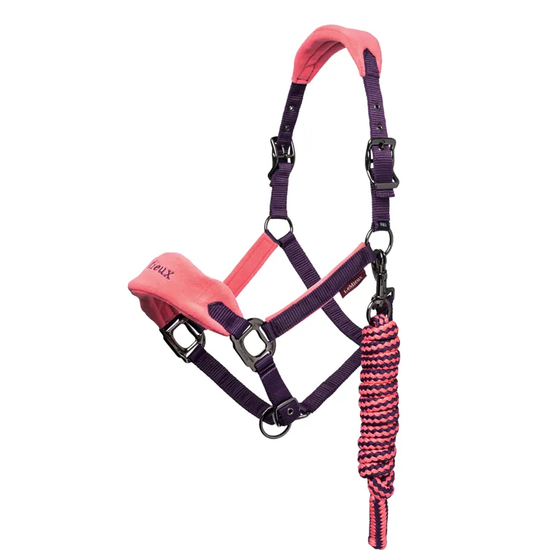 LeMieux Vogue Fleece Headcollar and Leadrope - Papaya