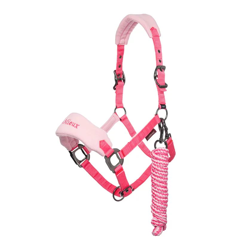 LeMieux Vogue Fleece Headcollar and Leadrope - Watermelon