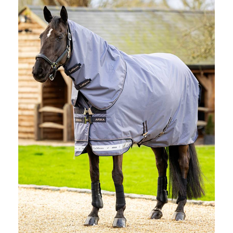 LeMieux Arika 600D Ripstop 0g Turnout Rug - Jay Blue-1