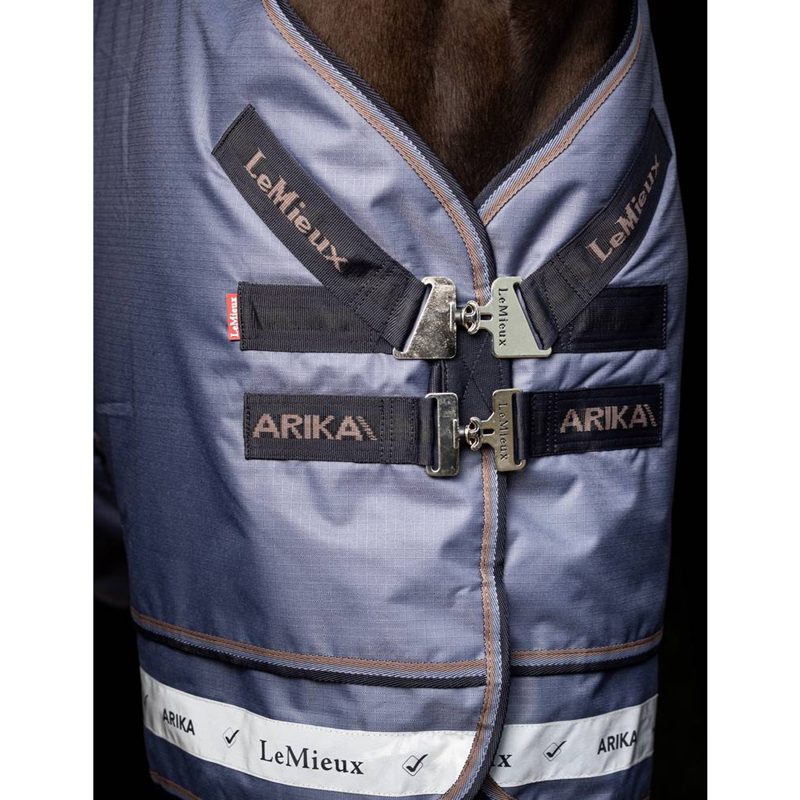LeMieux Arika 600D Ripstop 0g Turnout Rug - Jay Blue-2