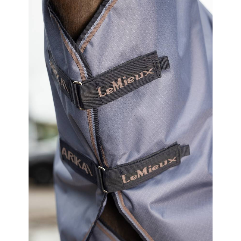 LeMieux Arika 600D Ripstop 0g Turnout Rug - Jay Blue-3
