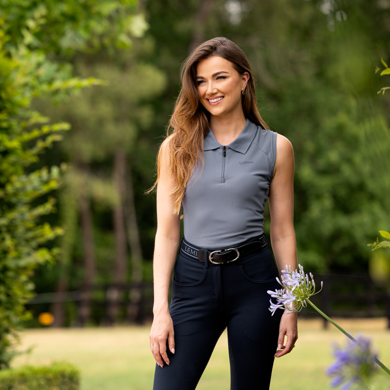 LeMieux Sleeveless Sport Polo - Jay Blue-6