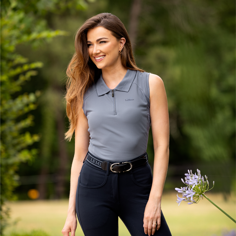 LeMieux Sleeveless Sport Polo - Jay Blue-5