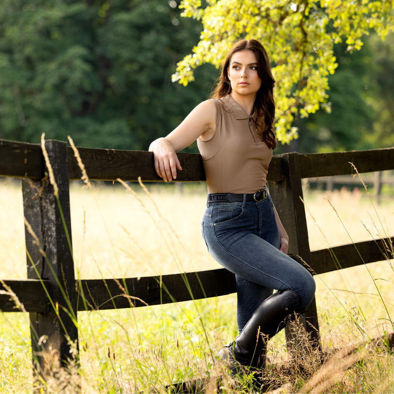 LeMieux Sleeveless Sport Polo - Mink-6