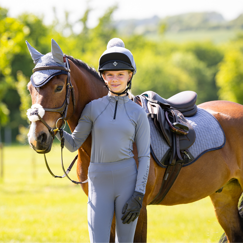 LeMieux Young Rider Base Layer - Jay Blue-3