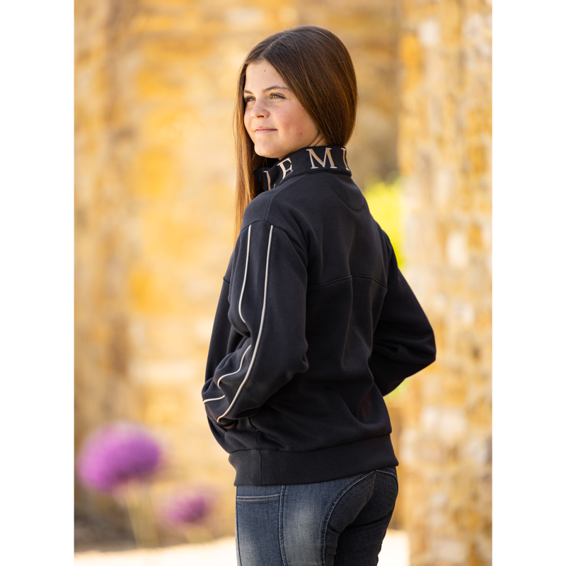 LeMieux Young Rider Kate Quarter Zip Sweater - Navy-4
