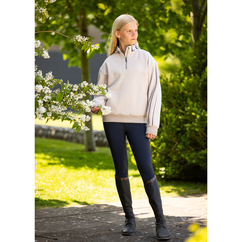 LeMieux Young Rider Kate Quarter Zip Sweater - Stone-4