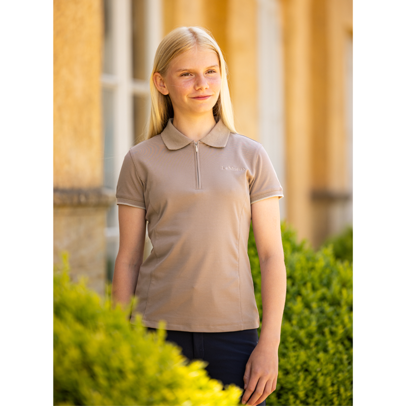 LeMieux Young Rider Polo Shirt - Mink-3