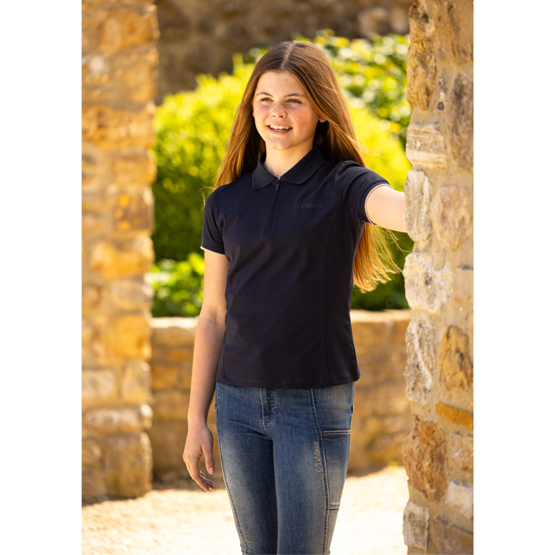 LeMieux Young Rider Polo Shirt - Navy-4