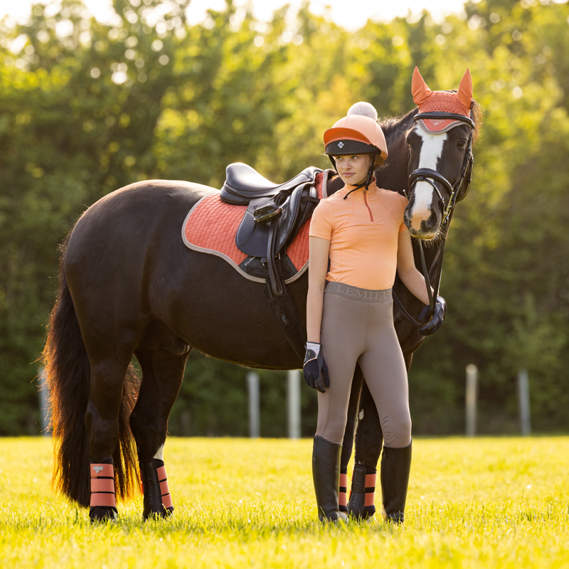 LeMieux Young Rider Short Sleeve Base Layer - Sherbet-5