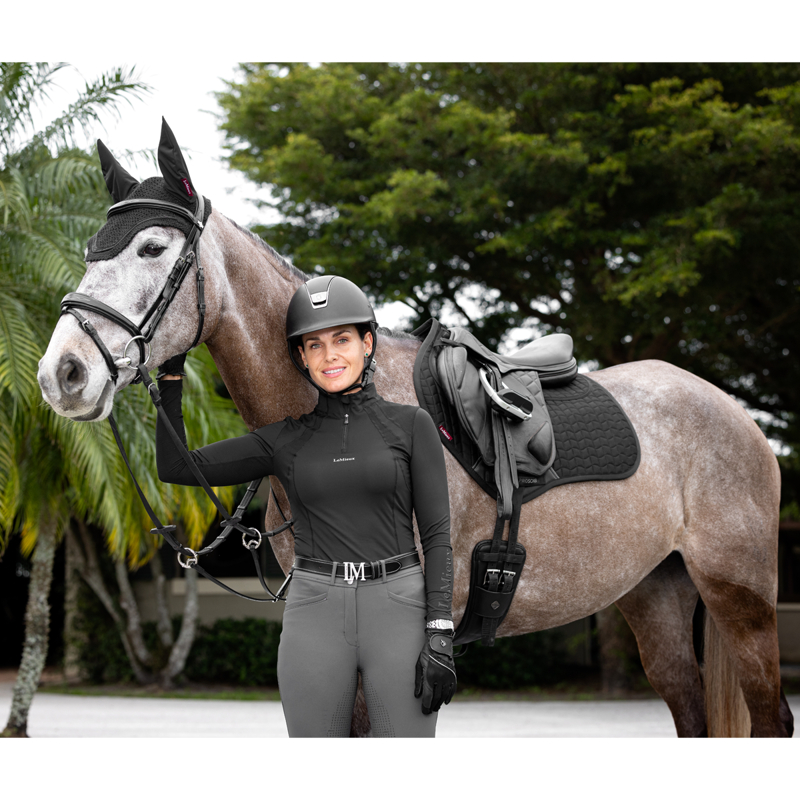 LeMieux Prosorb Plain 2 Pocket Close Contact Square Large - Black-1