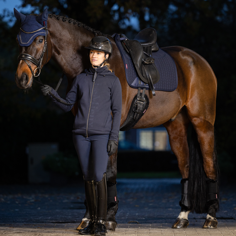 LeMieux Prosorb Plain 2 Pocket Dressage Square Large - Navy-1