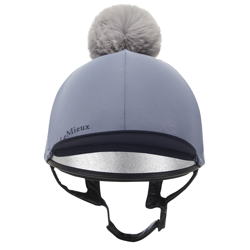 LeMieux Pom Hat Silk - Jay Blue-1