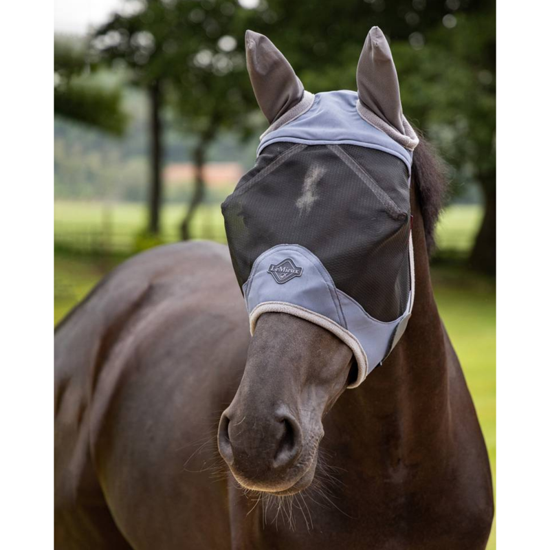 LeMieux Visor-Tek Half Fly Mask - Jay Blue-1