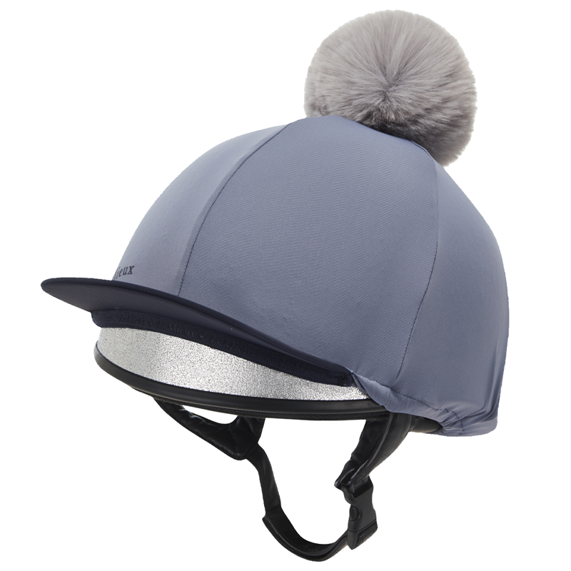 LeMieux Pom Hat Silk - Jay Blue-2
