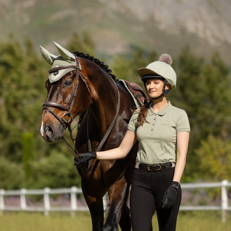 LeMieux Pom Hat Silk - Fern-3