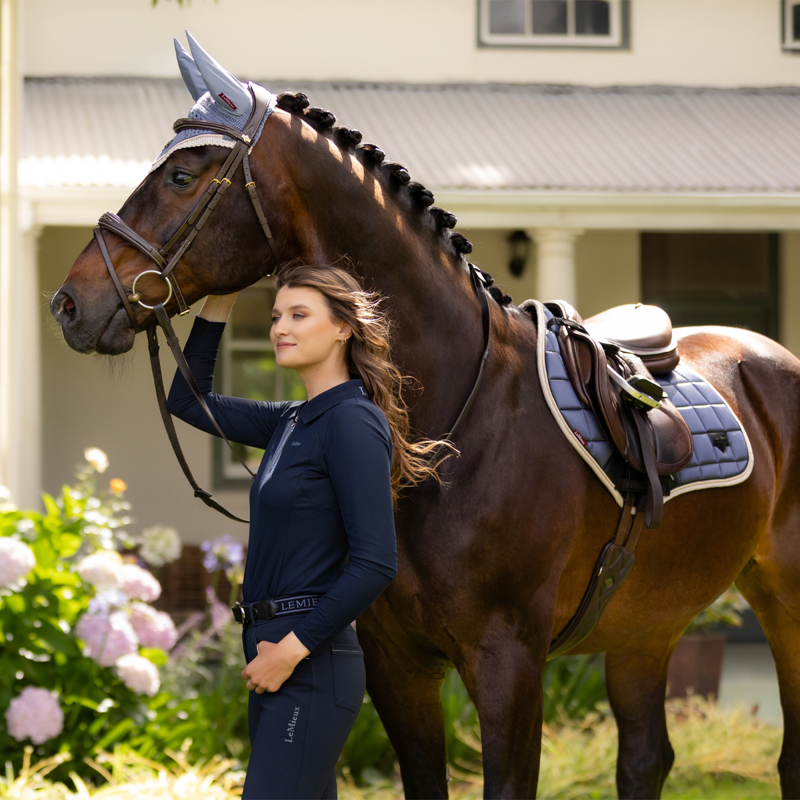 LeMieux Loire Classic Close Contact Square - Jay Blue-3