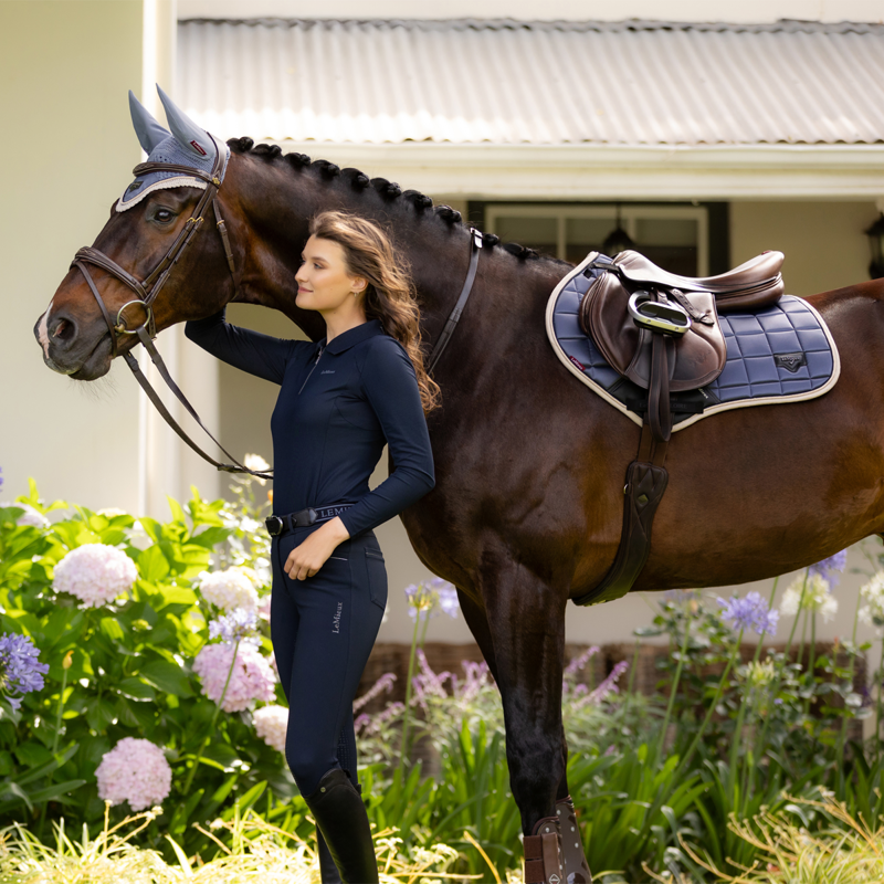 LeMieux Loire Classic Close Contact Square - Jay Blue-4